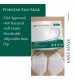 KN95 Protective Face Mask, 5 Layer Protection Mask, 95% Bacterial Filtration Efficiency, FDA Approved, White Color